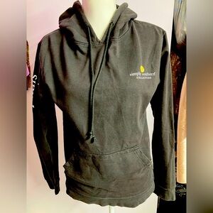 Women’s Pullover Tie Hoodie, Small, Brown/Yellow, Bees/Daisies, Simply Southern